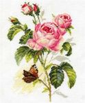 Набор для вышивания "Роза и бабочка"