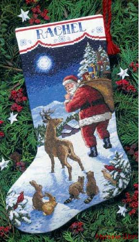 Набор для вышивания "Санта с подарками"