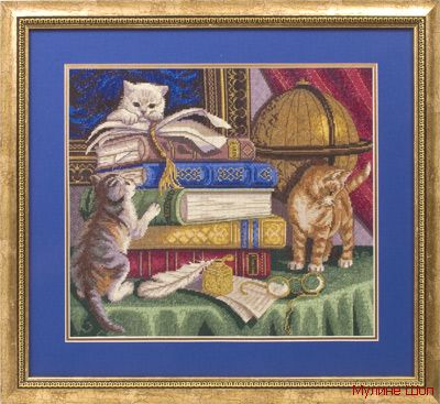 Набор для вышивания "Котята с книгами"