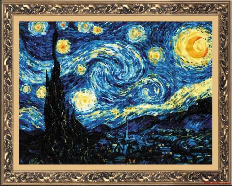 Набор для вышивания "Звёздная ночь" (Ван Гог)