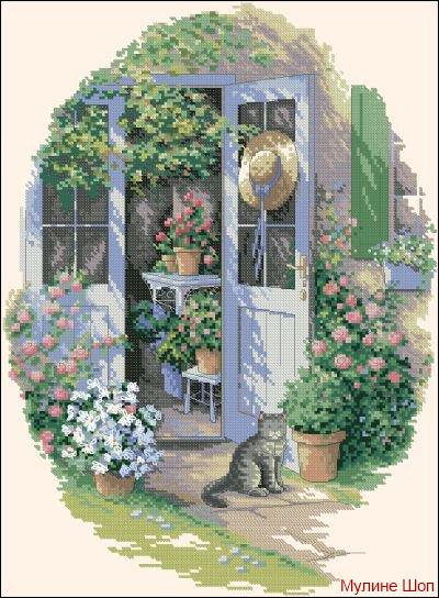 Набор для вышивания "Дверь в сад"