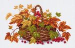 Канва с рисунком "Осенние листья"