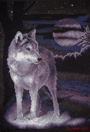 Набор для вышивания "Белый волк"