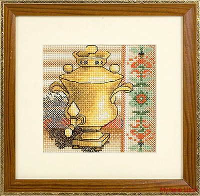 Рисунок для вышивки самовар