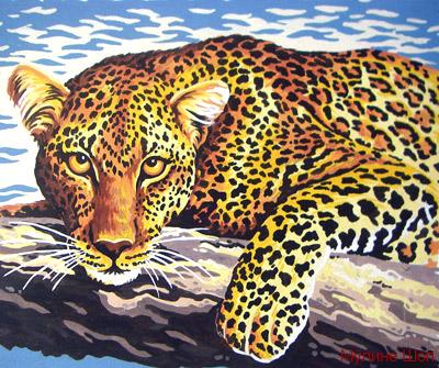 Канва с рисунком "Леопард"