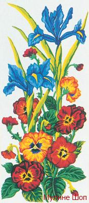Канва с рисунком "Цветы"