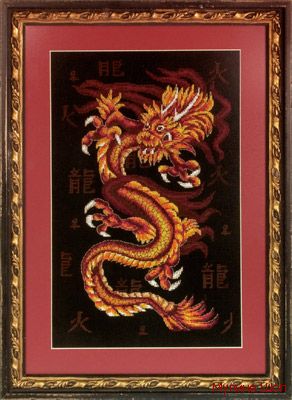 Набор для вышивания "Огненный дракон"