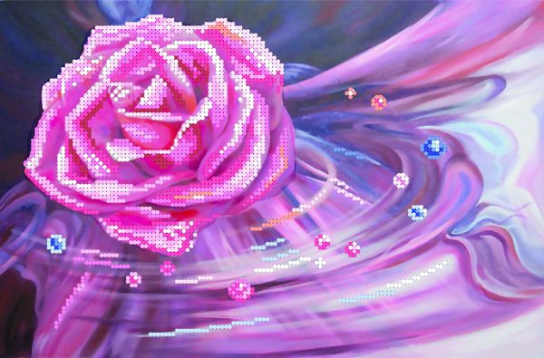 Ткань с рисунком "Розовый водоворот"