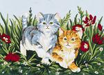 Канва с рисунком "Веселые котята"