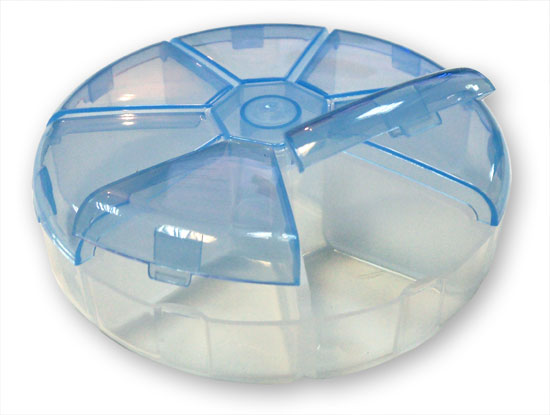 Коробка для бисера круглая пластик (7 ячеек)