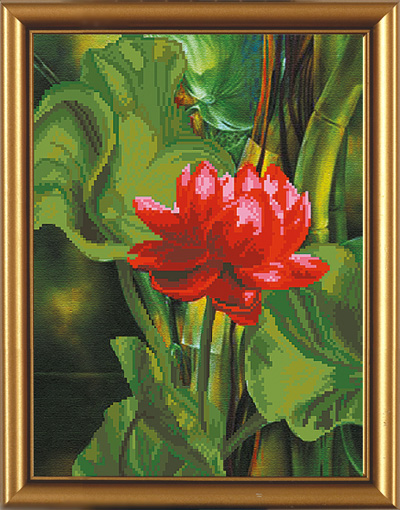 Ткань с рисунком "Аленький цветок"