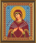 Ткань с рисунком "Богородица Умягчение злых сердец" (Семистрельная)