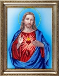 Ткань с рисунком "Наисветейшее Сердце Христово"