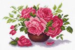 Канва с рисунком "Букет роз"