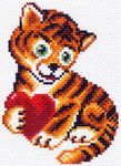 Канва с рисунком "Тигр"