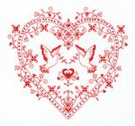 Набор для вышивания "Сердце с голубями"