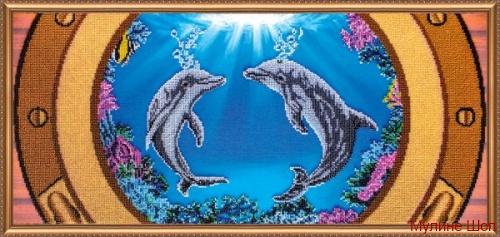 Набор для вышивания "Дельфины"