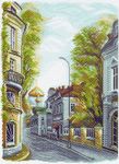 Канва с рисунком "Гагарински переулок"