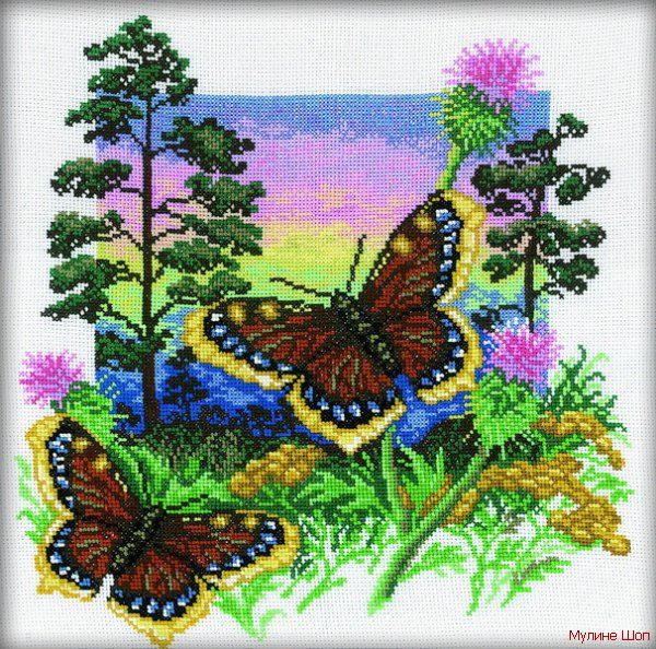 Набор для вышивания "Из серии "Бабочки" Шоколадница"