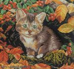 Набор для вышивания "Осенний котенок"