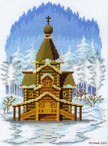 Набор для вышивания "Деревянная церковь"