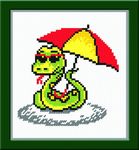 Набор для вышивания "Змея с зонтом" М"