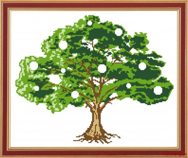 Ткань с рисунком "Денежное-дерево"