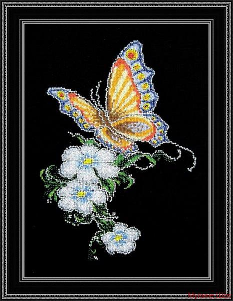 Набор для вышивания "Бабочка на цветке"