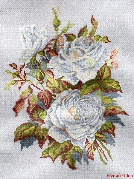 Набор для вышивания "Белые розы"