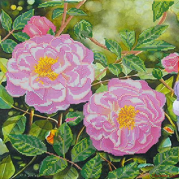 Ткань с рисунком "Плетистая роза"