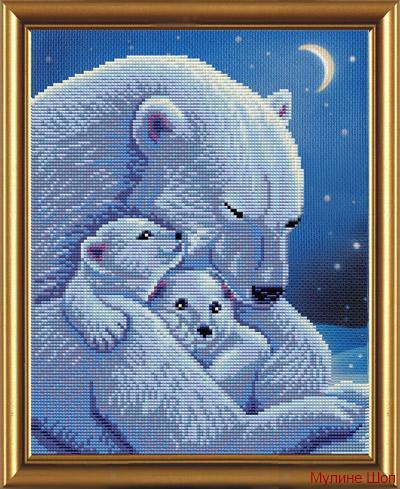 Набор для вышивания "Медведица с малышами"