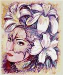 Алмазная мозаика "Девушка в цветах"