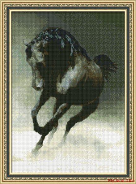 Набор для вышивания "Черный конь"