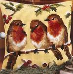 Набор для вышивания Подушка "Птичье трио"