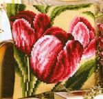 Набор для вышивания Подушка "Весенние тюльпаны"