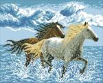 Алмазная мозаика "Лошади"