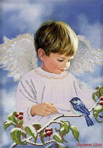 Ткань с рисунком "Ангельские радости"