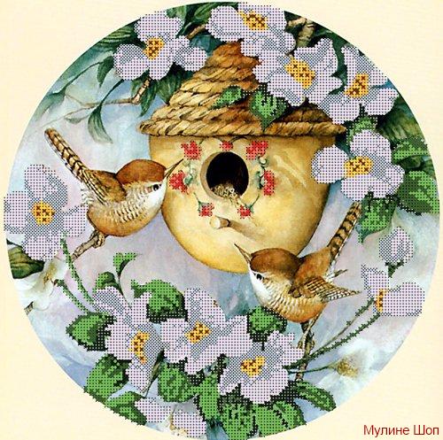 Ткань с рисунком "Уютное гнездышко"