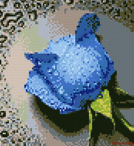 Алмазная мозаика "Синяя роза"