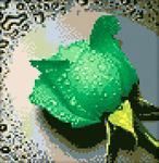 Алмазная мозаика "Зеленая роза"