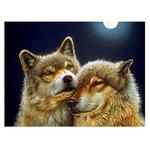 Алмазная мозаика "Волк и волчица"