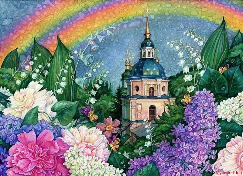 Алмазная мозаика "В цветах радуги"