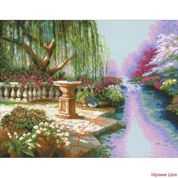 Алмазная мозаика "Ивовый сад"