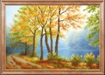 Ткань с рисунком "Осенний туман"