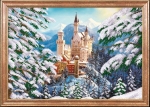 Ткань с рисунком "Зимний замок"