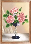 Ткань с рисунком "Розовое трио"