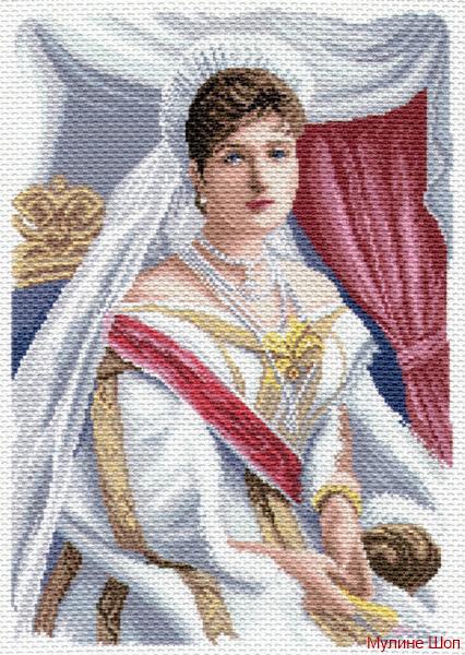 Канва с рисунком "Императрица Александра Фёдоровна"