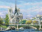Канва с рисунком "Собор Парижской Богоматери"