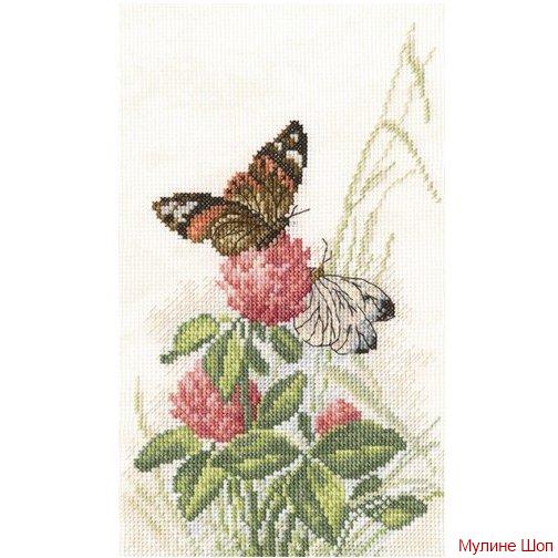 Набор для вышивания "Бабочки на клевере"