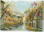 Канва с рисунком "Московские улочки. Замоскворечье"
